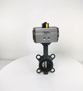 D671X-16C-DN50氣動(dòng)對(duì)夾軟密封蝶閥，氣動(dòng)橡膠密封蝶